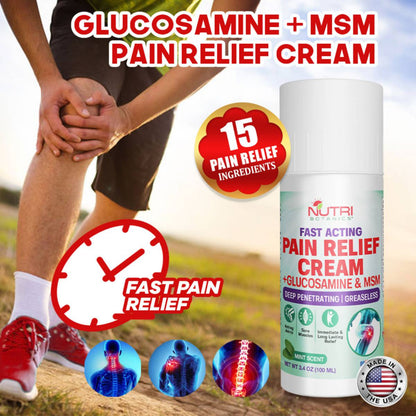 💪⚡ FAST ACTING PAIN RELIEF CREAM – GLUCOSAMINE & MSM SPRAY ⚡💪 ( BUY 1 GET 1 FREE )
