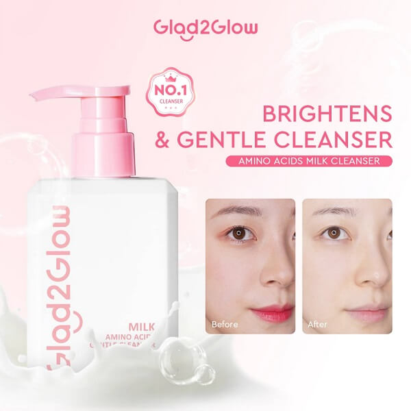 Glad2Glow Milk Amino Acid Gentle Cleanser ( BUY 1 GET 1 FREE )