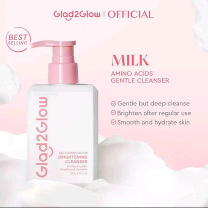 Glad2Glow Milk Amino Acid Gentle Cleanser ( BUY 1 GET 1 FREE )