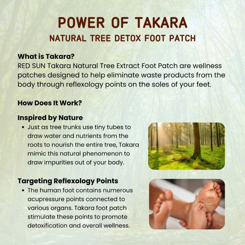 🌞👣 Red Sun Takara Natural Detox Foot Patch 👣🌞 ( BUY 1 GET 1 FREE )