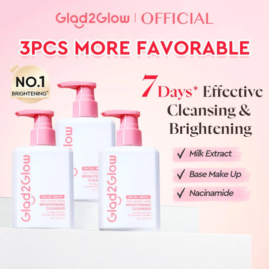 Glad2Glow Milk Amino Acid Gentle Cleanser ( BUY 1 GET 1 FREE )